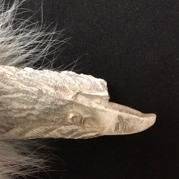 VintagePawn AmIndian PeacPipe BuffaloBone Eagle - Picture 10 of 16